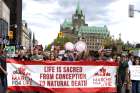 Pro-life supporters march in this year&#039;s March for Life in Ottawa. 