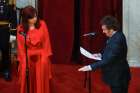 Argentina&#039;s President Javier Milei is sworn in as Argentina&#039;s president next to Cristina Fernandez de Kirchner at the National Congress in Buenos Aires Dec. 10, 2023.