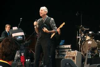 Leonard Cohen performs in 2008 in Benicàssim, Spain.