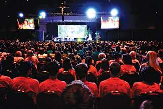 Steubenville conferences attract thousands of students to their summer events. Funds collected from Mass at the Toronto conference will be donated to Catholic Missions In Canada.