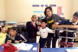 Maria Montemayor volunteered at a children’s rehab centre run by the Siervas sisters in Peru.