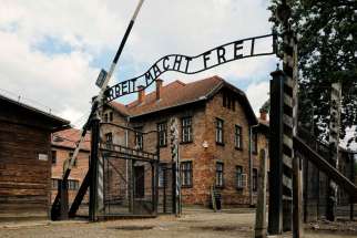 Above the entrance gate to Auschwitz I in Oswiecim, Poland, is the Nazi slogan &quot;Arbeit macht frei&quot; (&quot;Work sets you free&quot;). Pope Francis is set to visit the concentration camp July 29 as part of his trip to Poland for World Youth Day 2016.