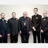 This year&#039;s four candidates with Cardinal Thomas Collins at the 22nd annual Ordinandi Dinner