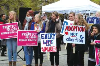 The March for Life in Toronto last year drew many young people to Queen’s Park showing their support for the pro-life movement.