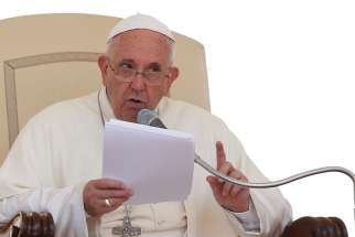 Pope Francis speaks during his general audience in St. Peter&#039;s Square at the Vatican June 10.