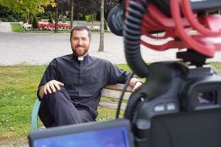Fr. Nick films a new video for his &quot;Ask Fr. Nick&quot; Youtube channel. 