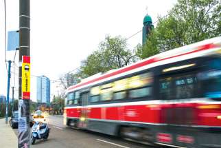 This streetcar stop outside Holy Eucharist Ukrainian Catholic Church on Broadview Avenue, along with 41 others, is to be discontinued by the TTC as of June 7. 