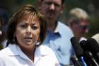 New Mexico Gov. Susana Martinez is seen in Los Alamos, N.M., in this 2011 file photo. New Mexico&#039;s Catholic bishops renounce her call to reinstate the death penalty.