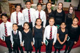 Seana Jae De Los Santos, third from front left, is a former SickKids patient. She and the rest of the St. James Youth Choir are excited to be doing a special performance at the second annual Above and Beyond Concert to raise money for the Hospital for Sick Children in Toronto. 