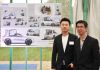 Canadian Eric Leong (left) and Han Yong-fei of France with their winning popemobile design.
