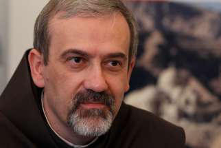 Franciscan Father Pierbattista Pizzaballa, head of the Franciscan Custody of the Holy Land, is pictured in a 2011 photo in Rome. Franciscan Father Francesco Patton has been elected as new Custos of the Holy Land, replacing Father Pizzaballa.