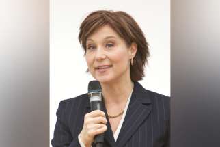 “Proudly pro-choice” Christy Clark, the former Liberal premier of British Columbia.