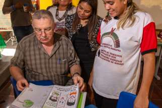 Fr. Ron McDonnell with local Indigenous teachers in northern Brazil.