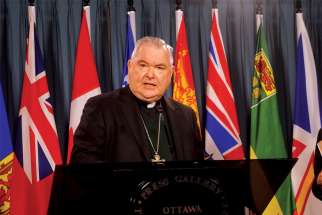 Canadian Conference of Catholic Bishops’ president Archbishop Richard Gagnon