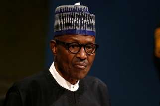 Nigerian President Muhammadu Buhari is seen at the United Nations in New York City Sept. 19, 2017. Nigeria&#039;s bishops condemned repeated killings of innocent Nigerians by suspected ethnic militias in northeastern Nigeria and said the president should resign if he could not keep the country safe.
