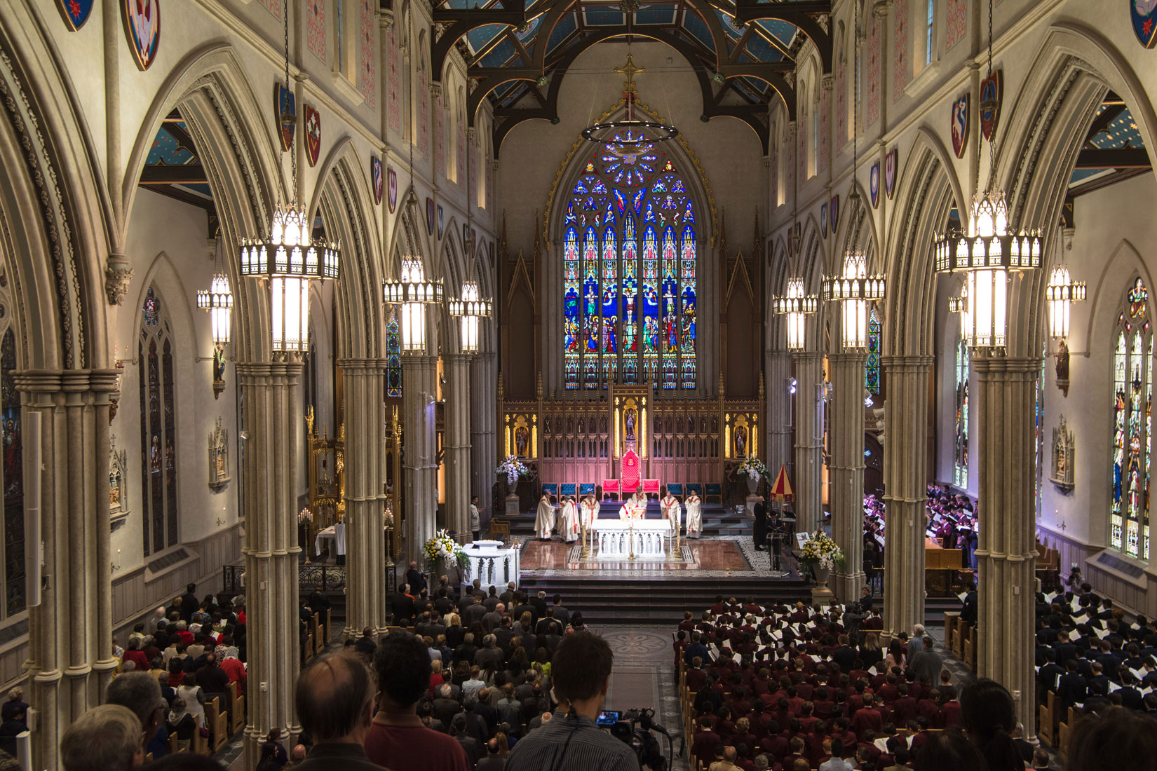The workers' thanksgiving Mass at St. Michael's Cathedral, Sept. 30. (Photo by Michael Swan)