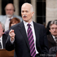 New Democratic Party leader Jack Layton speaks in the House of Commons on Parliament Hill in Ottawa earlier this year.
