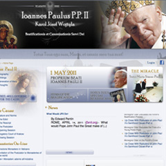 A screenshot of the new karol-wojtyla.org website