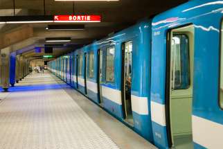 Montreal subway line. 