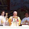 Dublin Archbishop Diarmuid Martin, Canadian Cardinal Marc Ouellet and Italian Archbishop Piero Marini concelebrate the Eucharist during the opening Mass of the 50th International Eucharistic Congress in Dublin June 10