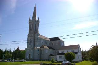 The historic Église-Sainte-Marie Cathedral in Church Point, N.S. It had appeared that a donor had been found to keep it open, but the unidentified person has discontinued communication with the Archdiocese of Halifax-Yarmouth.