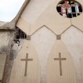 A damaged church is seen in Homs, Syria, March 30.