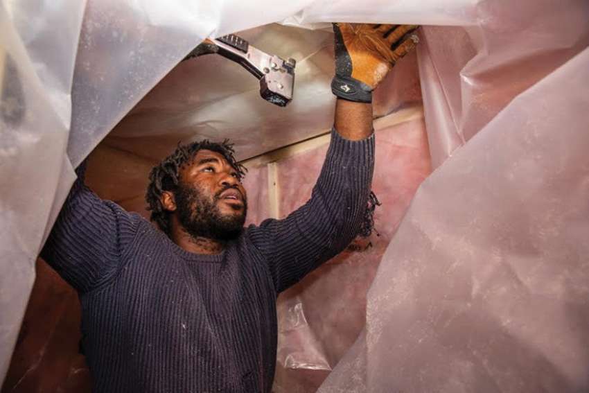 Carpenter Khaleel Seivwright is constructing tiny shelters for Toronto’s homeless. 