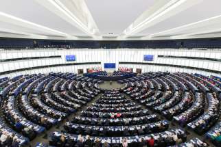 The hemicycle of the European Parliament in Strasbourg in 2014. A commission of Catholic bishops have called on the European Union to be more active in promoting peace and reconciliation on country borders.