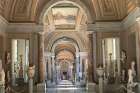 The entrance to the Chiaramonti gallery in the Vatican Museums is seen in this 2020 file photo. The Vatican said a tourist toppled and damaged two ancient Roman statues in the gallery Oct. 5, 2022.