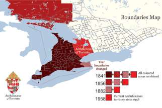Since the creation of the Diocese of Toronto in 1842, which itself was a spinoff of the Diocese of Kingston, the boundaries of the Toronto diocese has been reduced three times, as parts of its territory are partitioned off to create new dioceses.