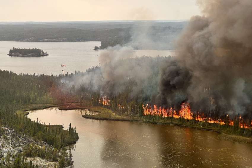 Wildfires rage in the Northwest Territories, August, 2023.