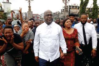 Felix Tshisekedi, leader of Congo’s Union for Democracy and Social Progress, was announced as the winner of the presidential election. 