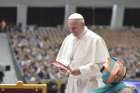 Pope Francis attends a meeting at the Vatican Nov. 5.