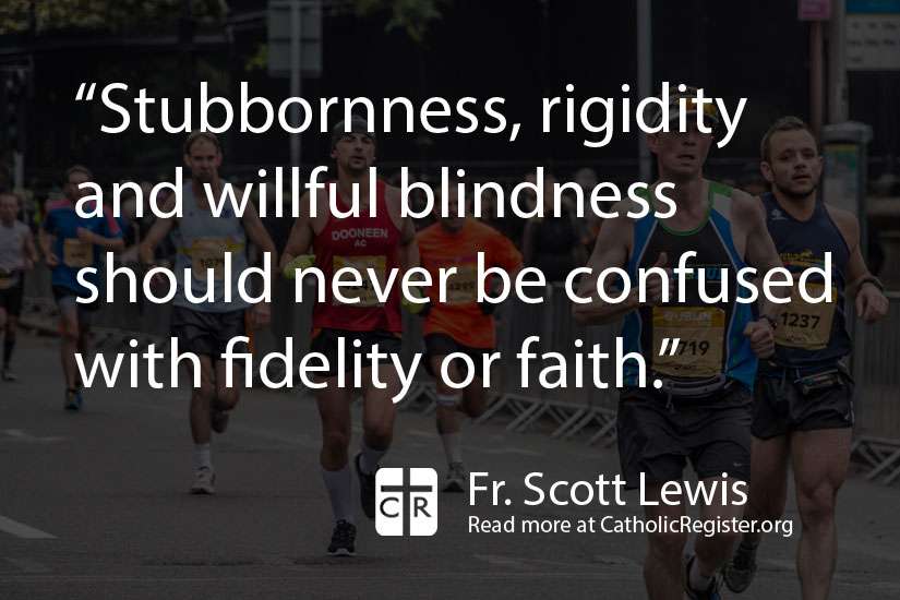 Fr. Scott Lewis writes that Jesus has gone before us and removed obstacles. He has suffered and struggled too. 