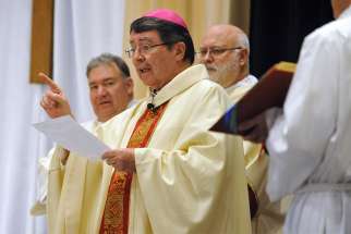 Archbishop Christophe Pierre, apostolic nuncio to the United States, speaks July 22 at the 2018 National Diaconate Congress in New Orleans.