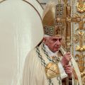 Pope Benedict XVI leads a vespers service in the Basilica of St. Paul Outside the Walls in Rome Jan. 25.