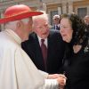 Pope Benedict XVI greets former British Prime Minister Margaret Thatcher during his weekly audience in 2009 in St. Peter&#039;s Square at the Vatican. Thatcher, a major figure in British and world politics and the only woman to become British prime minister, died April 8 at the age of 87.