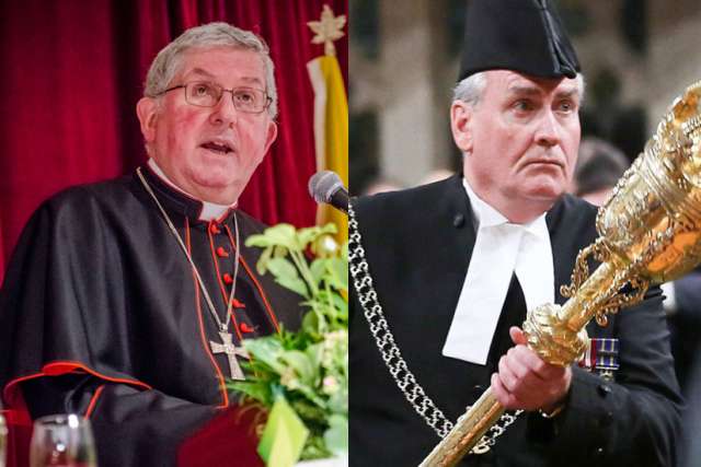 Cardinal Thomas Collins and Kevin Vickers, Canada&#039;s Ambassador to Ireland.