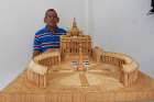 A Colombian teacherAlberto Antonio Cruz Serna has built a replica of St. Peter&#039;s Square out of 36,000 toothpicks. 