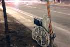 A “ghost wheelchair” commemorates Christine, who died on the streets.