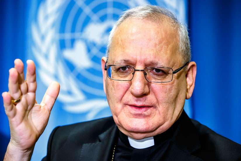 Chaldean Catholic Patriarch Louis Sako of Baghdad, pictured in a 2014 photo, urged Iraq&#039;s leaders to put an end to the &quot;institutional, economic and security deterioration&quot; in the country.