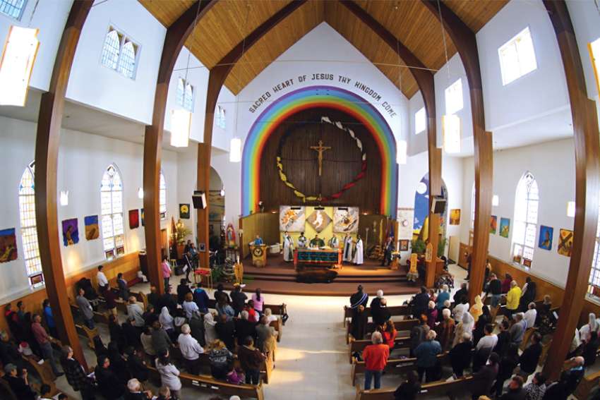 Sacred Heart First Peoples Church serves the Indigenous community in Edmonton.