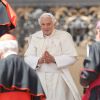 Pope Benedict XVI prepares to greets cardinals and bishops during his general audience in St. Peter&#039;s Square at the Vatican June 6. 