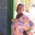 Yvonne Delcamize Simon, a 62-year-old widow, is one of 58 Haitians who received keys to their new earthquake-proof houses Feb. 5 as part of D&amp;P’s contribution to earthquake relief in Haiti.