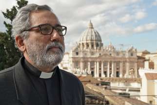 Jesuit Father Juan Antonio Guerrero Alves, prefect of the Vatican Secretariat for the Economy, is pictured near the Vatican in an undated photo.