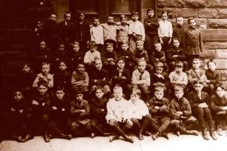 A class of boys from Toronto’s St. Paul’s Elementary School in 1912.
