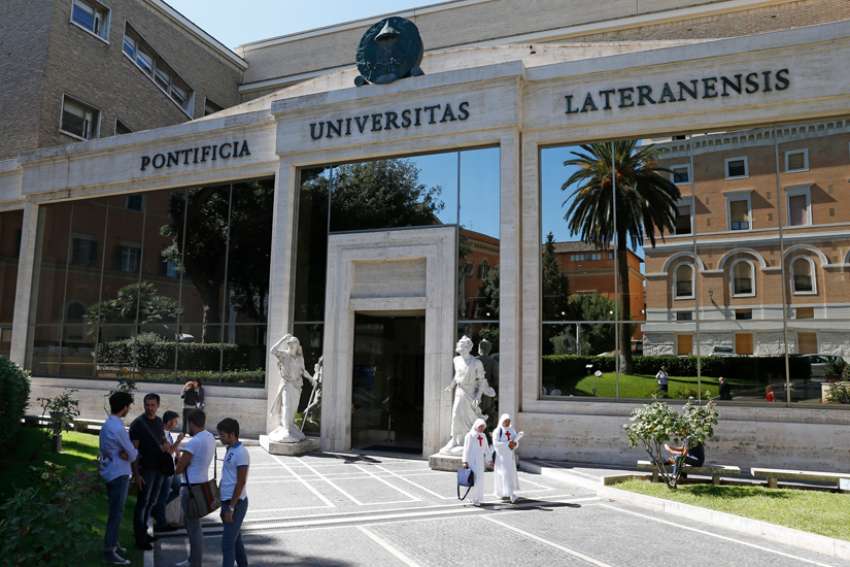 The Pontifical Lateran University, which houses the Pontifical John Paul II Theological Institute for Marriage and Family Sciences, is pictured in Rome in this Sept. 20, 2013, file photo. Recent changes at the institute have been criticized by some students.