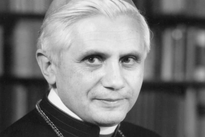 Then-Archbishop Joseph Ratzinger, who later became Pope Benedict XVI, is pictured in this file photo May 28, 1977, the day of his ordination as archbishop of Munich and Freising. German public broadcaster Bayerischer Rundfunk has reported that a victim of sexual abuse is suing the retired pontiff, saying he approved the appointment of a known abuser as pastor in a Bavarian parish some 40 years ago.