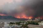 A view of Kelowna, B.C., Aug 18, 2023, as wildfires rage in the area.