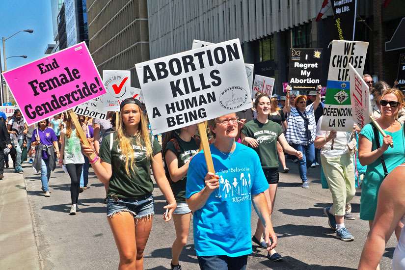 Thousands marched through the streets of Ottawa at the National March for Life May 12. Organizers estimated there were 22,000 people in attendance at the annual march. 